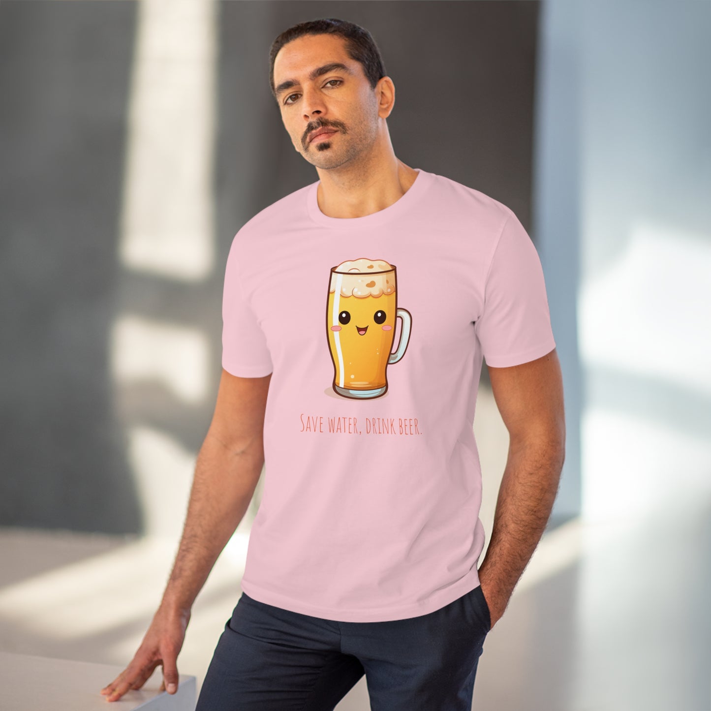 Eco-Friendly Unisex Beer T-Shirt - 'Save Water, Drink Beer'