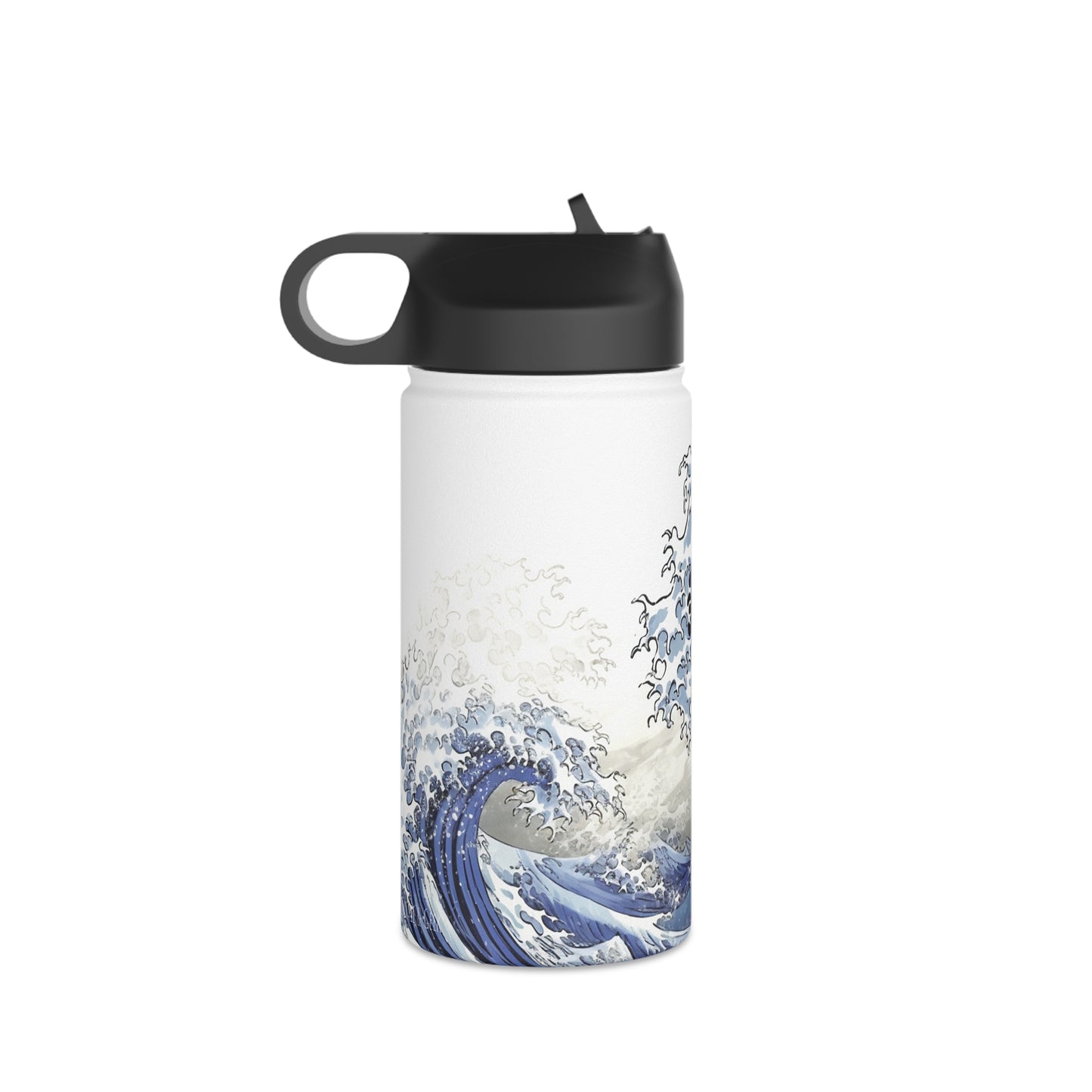 Waves inspired by Hokusai : Stainless Steel Artistic Bottle