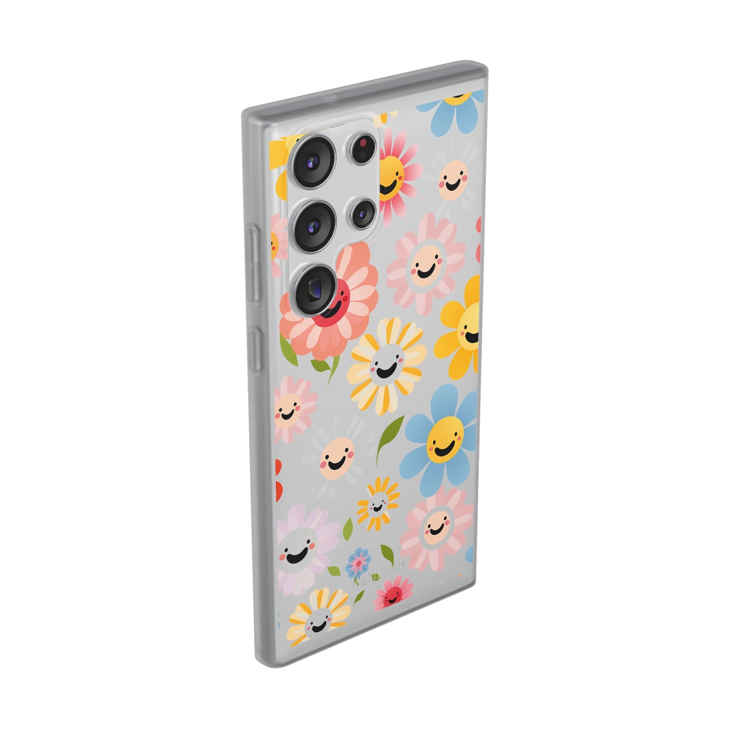 Kawaii Flowers Flexi Transparent Phone Case