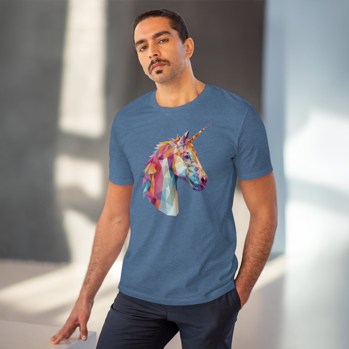 Unicorn Polygonal T-Shirt - Embrace Magical Elegance