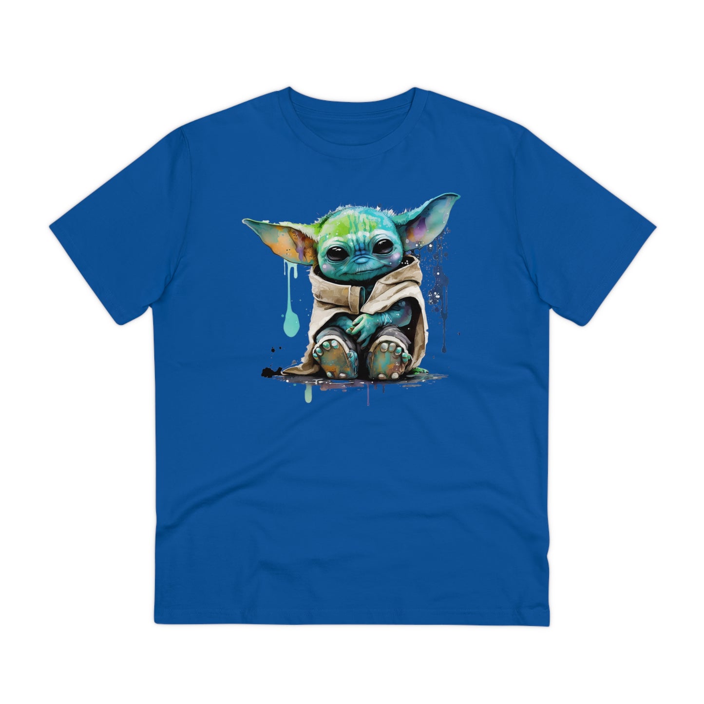 Baby Yoda in Watercolor Style Organic Unisex T-Shirt - Add Some Cute and Eco-Friendly Style to Your Wardrobe