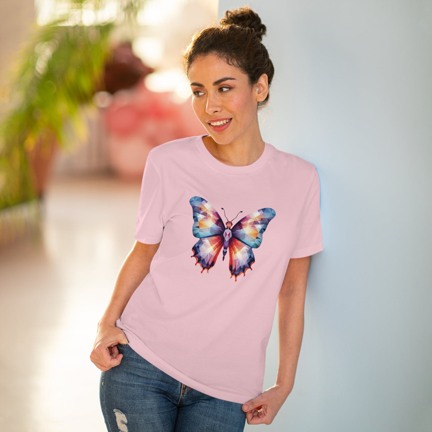 Butterfly Polygonal T-Shirt - Embrace Vibrant Transformation