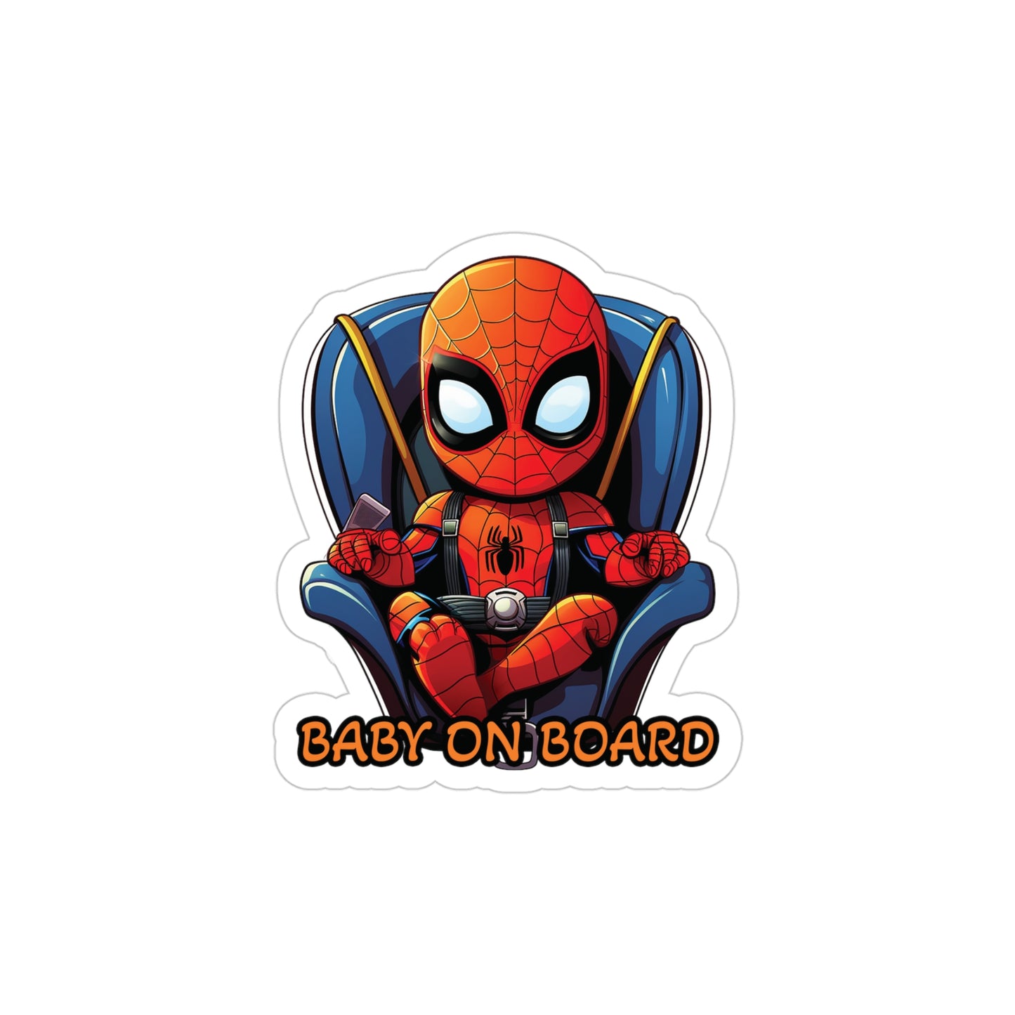 Baby on Board Car Sticker with Baby Spider-Man - Swing Along with Spidey