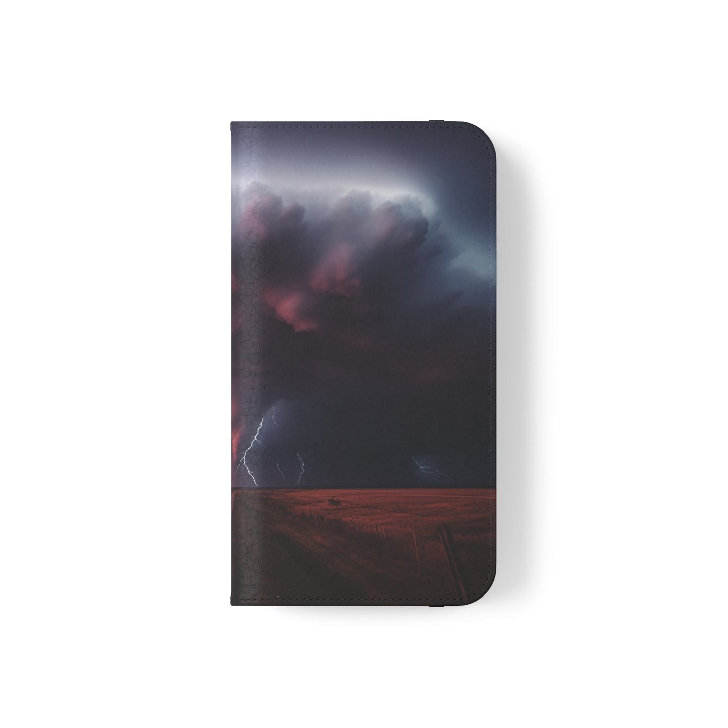 Super Cell Tornado Lightning Flip Phone Case