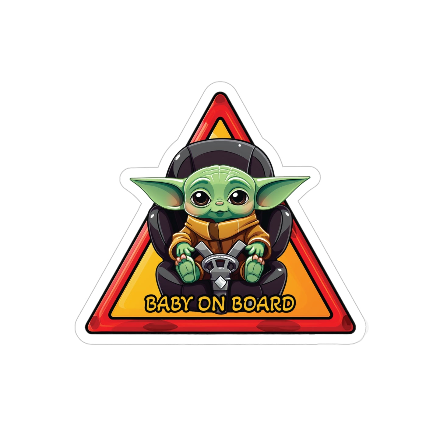 Baby on Board Car Sticker with Baby Yoda - Unleash the Force of Cuteness