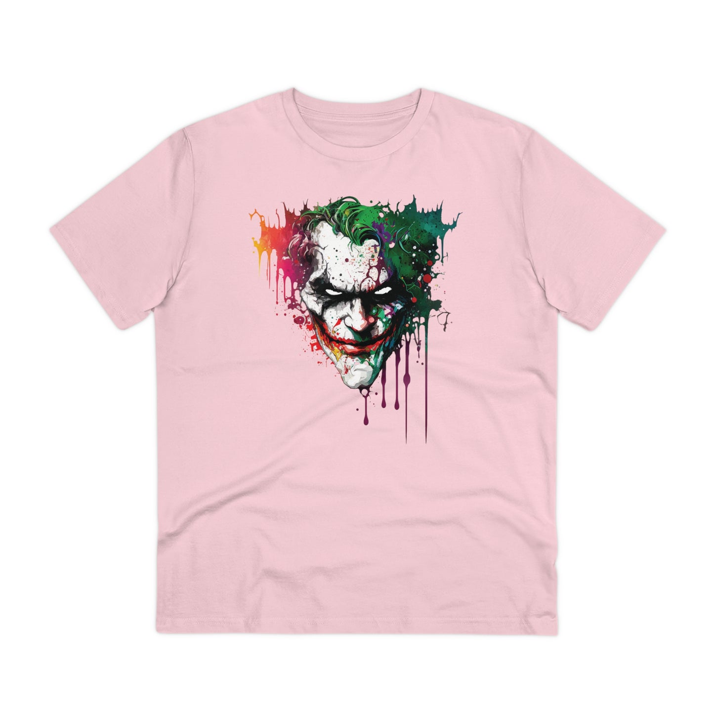 The Joker T-shirt in Watercolor Style, Unisex and Eco-Friendly - Make a Statement with Unique Artistic Design