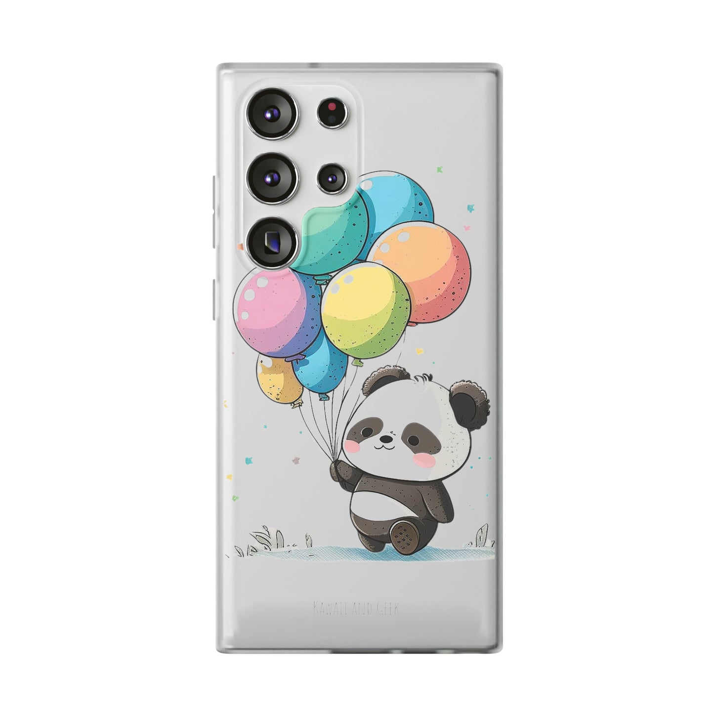 Cute Panda with Balloons flexi Smartphone Case - Add Some Adorable and Protective Style to Your Device