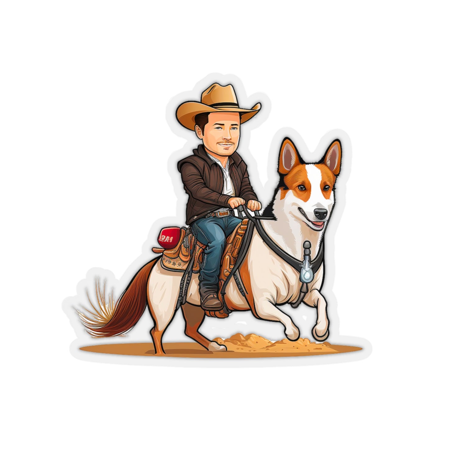 Cowboy Elon Musk Sticker - Add Some Fun and Whimsy to Your Tech