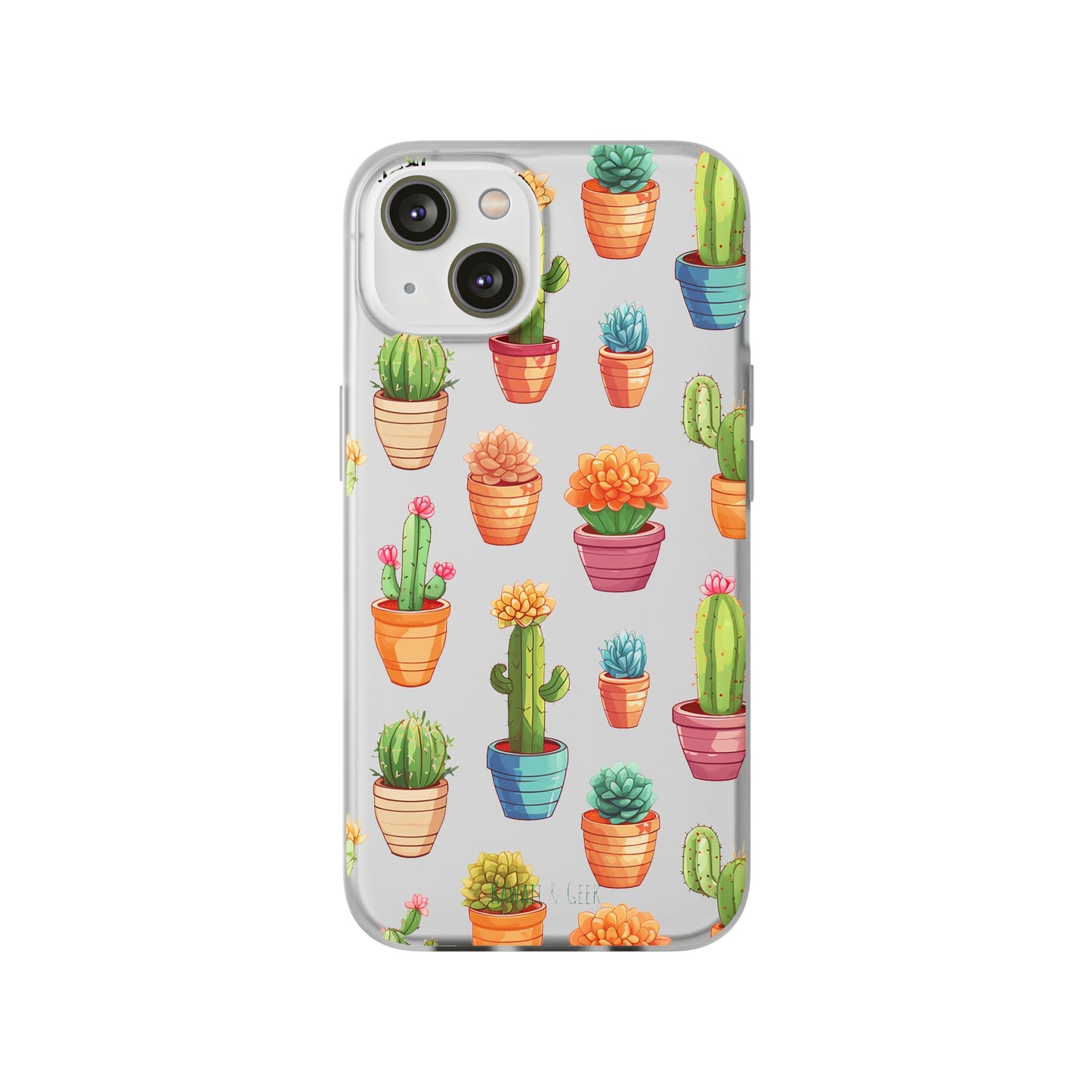 Charming Cactus Flexi and semi Transparent Phone Case