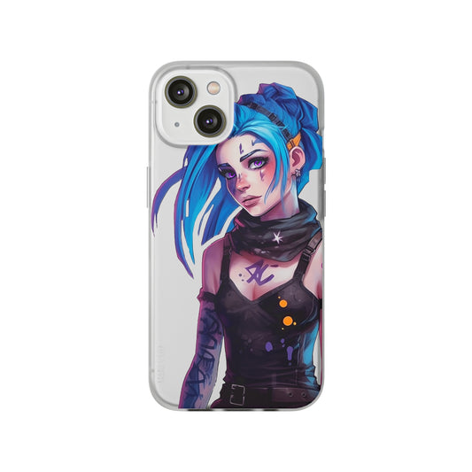 Jinx for Arcane / League of Legends Flexi Phone Case - Add Some Colorful and Gaming Style to Your Phone