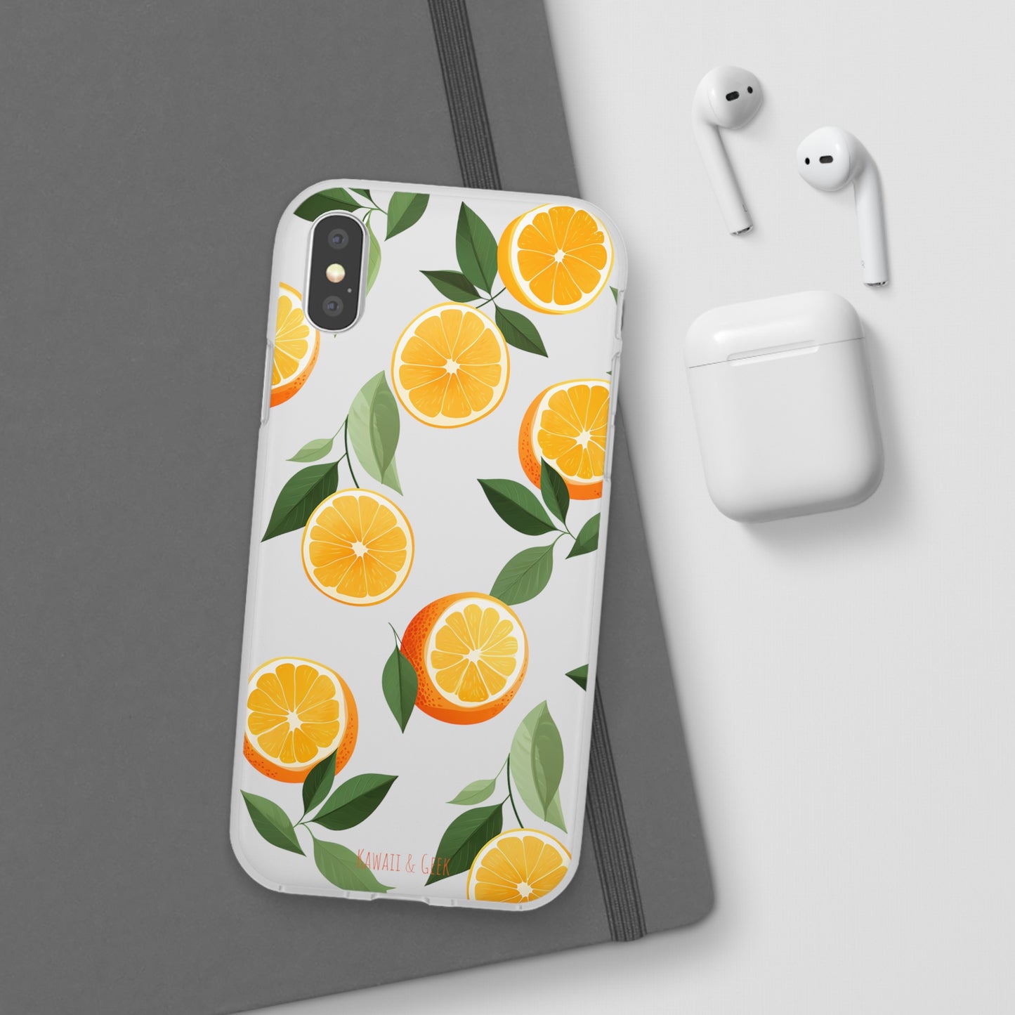 Zesty Orange Slices Transparent Flexi Phone Case