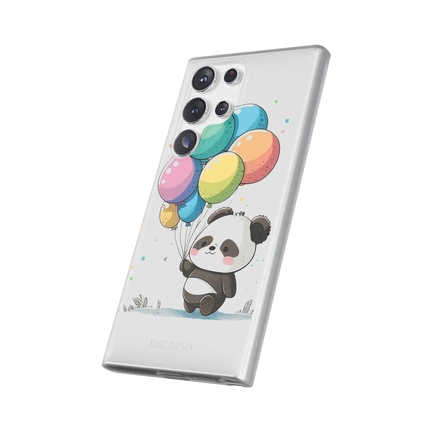 Cute Panda with Balloons flexi Smartphone Case - Add Some Adorable and Protective Style to Your Device