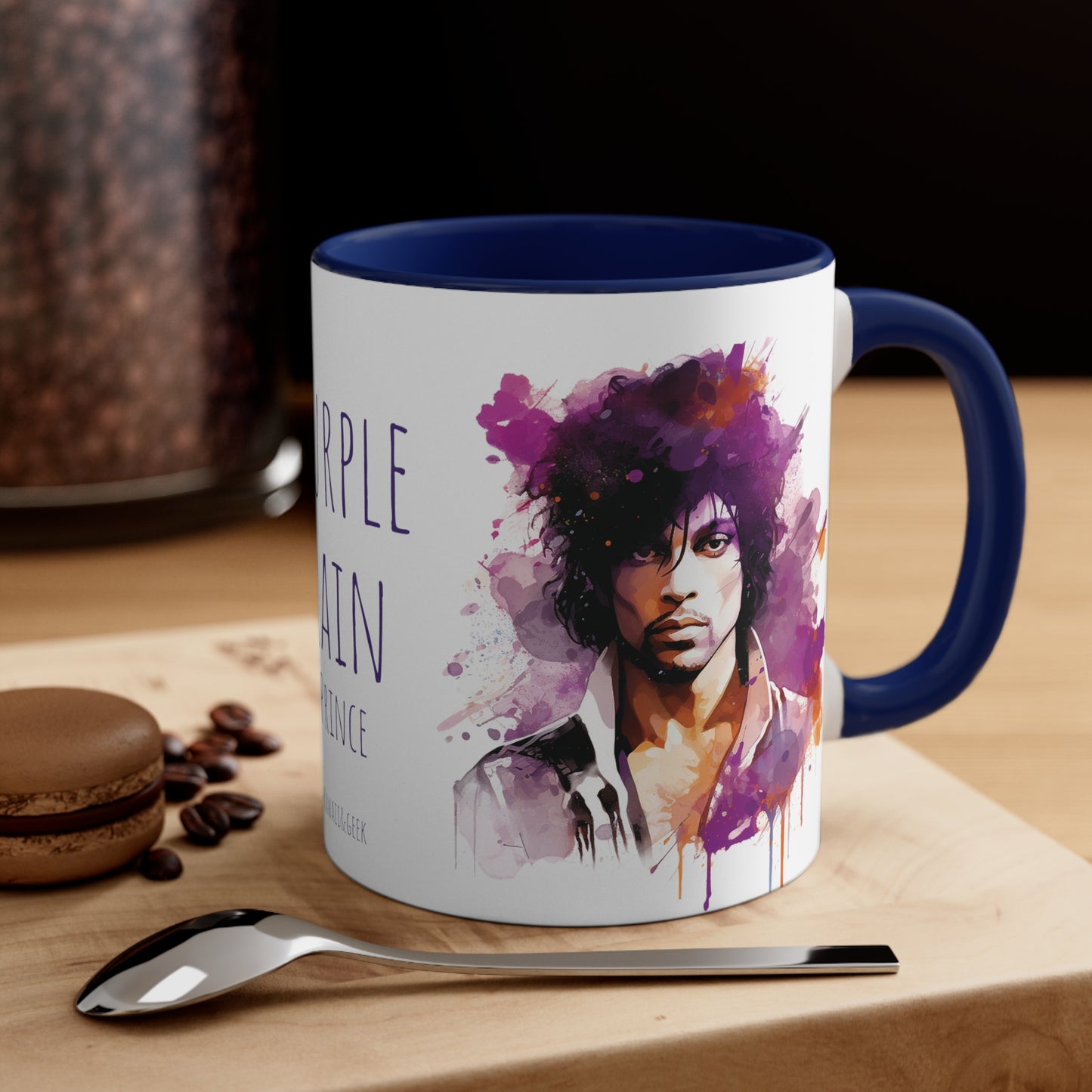 Prince Purple Rain Mug Watercolor Style - Musical Majesty in Every Sip