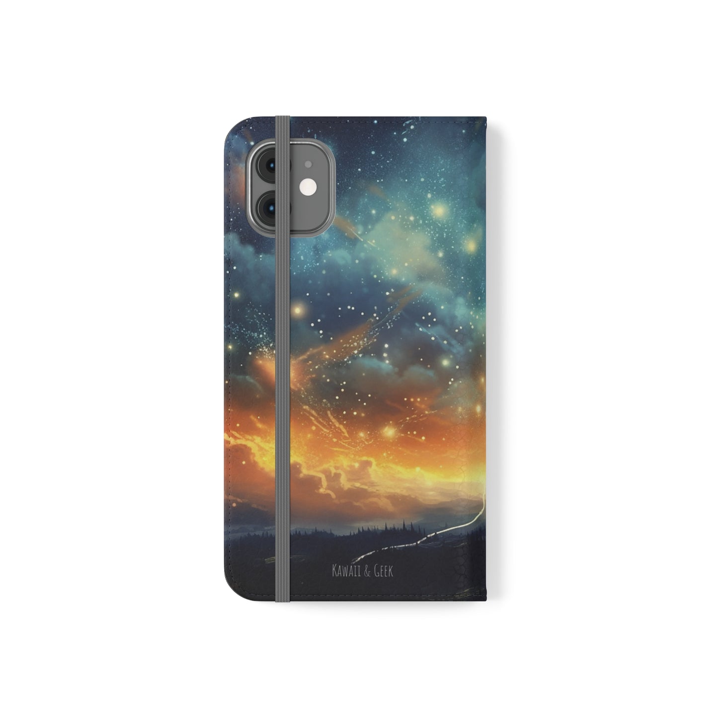 Wonderful Starry Night Flip Phone Case - Embrace the Beauty of the Night Sky