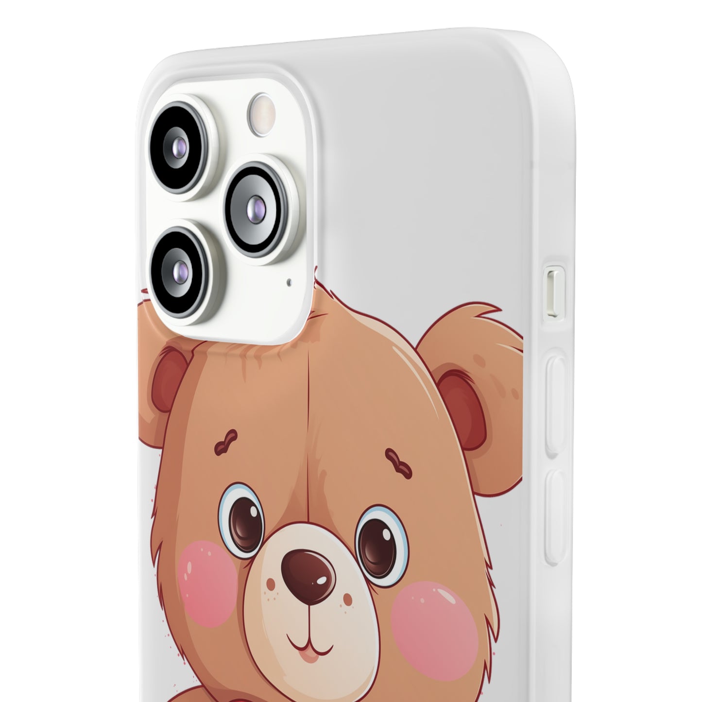 Teddy Bear Heart Phone Case - Flexi & Semi-Transparent - Valentine's Day