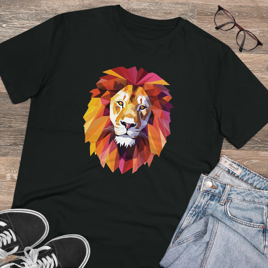 Lion Polygonal T-Shirt - Embrace Majestic Roar