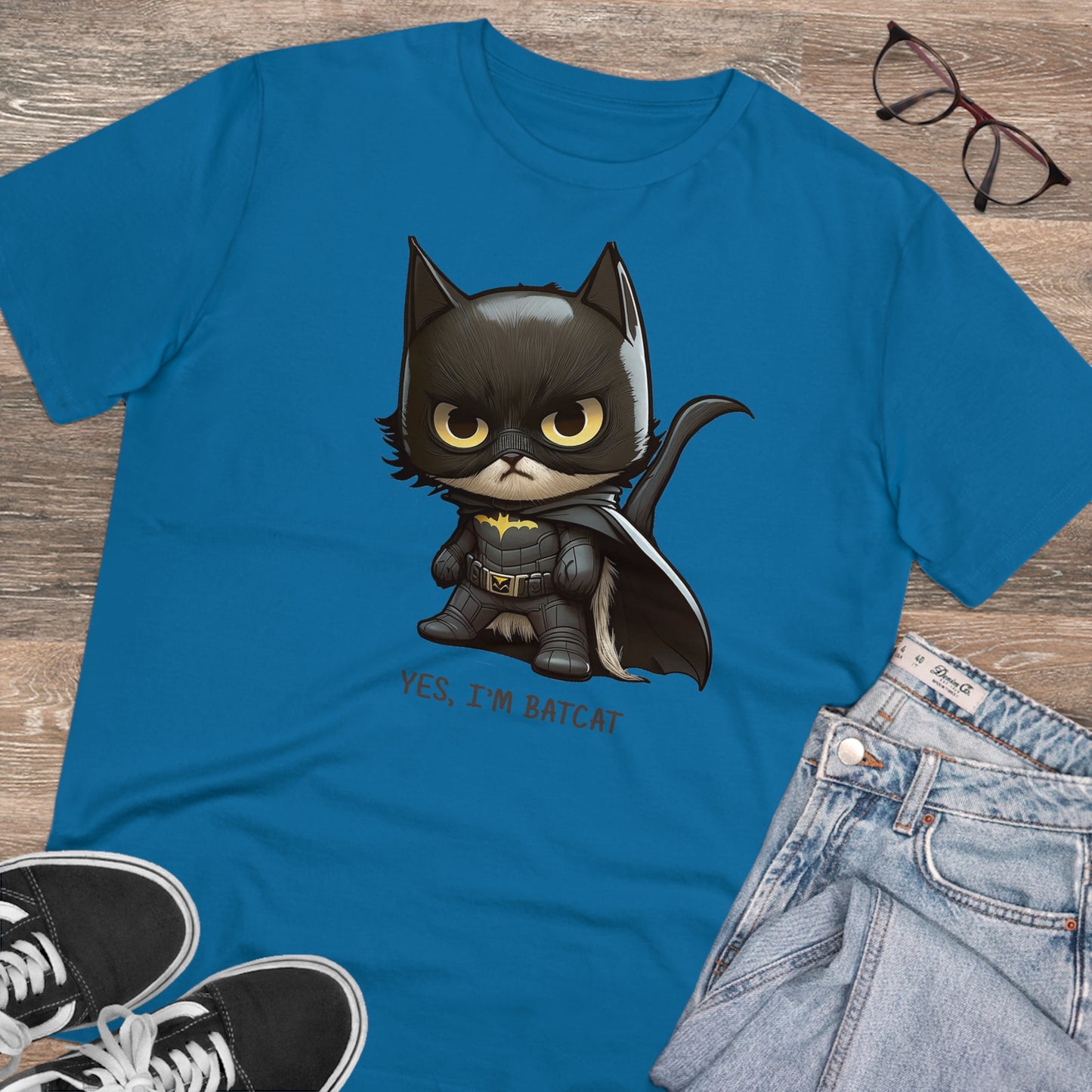 Yes, I'm Batcat, Unisex Eco-Friendly T-Shirt - Make a Playful and Sustainable Fashion Statement