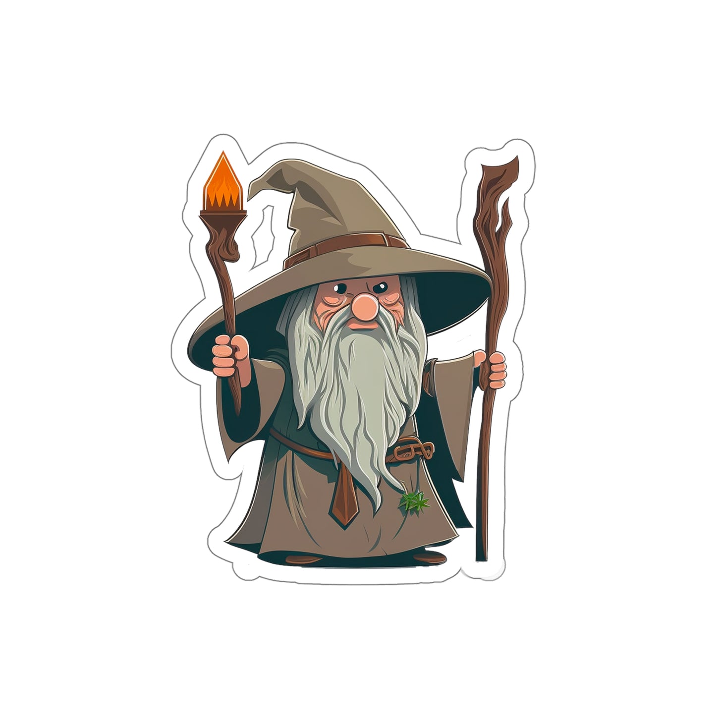 Cute Gandalf Sticker - Add Some Adorable and Magical Style to Your Tech