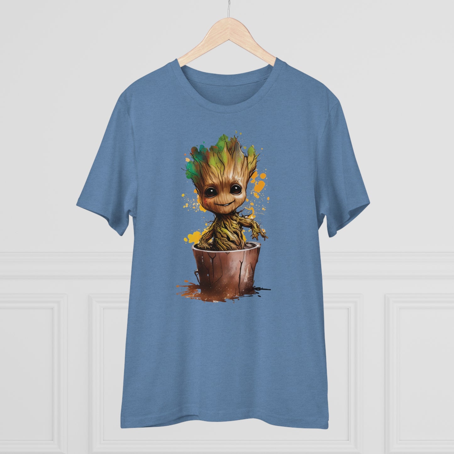 Eco-Friendly Baby Groot Watercolor Style Unisex T-Shirt - Add Some Fun and Sustainable Style to Your Wardrobe