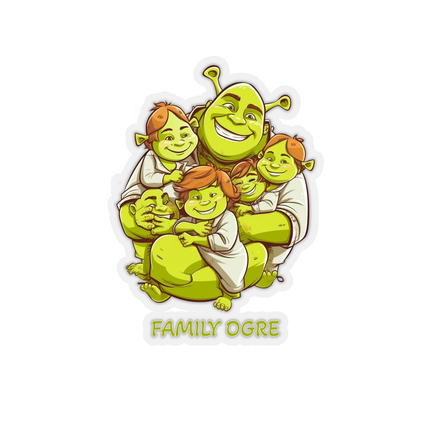 Family Ogre - Special Father's Day Sticker - Celebrate the Bond of Family with Cute Shrek and his Kids