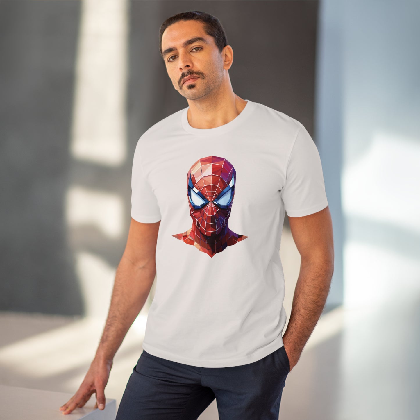 Spider-Man Polygonal Geometric T-Shirt - Swing into Stylish Adventure