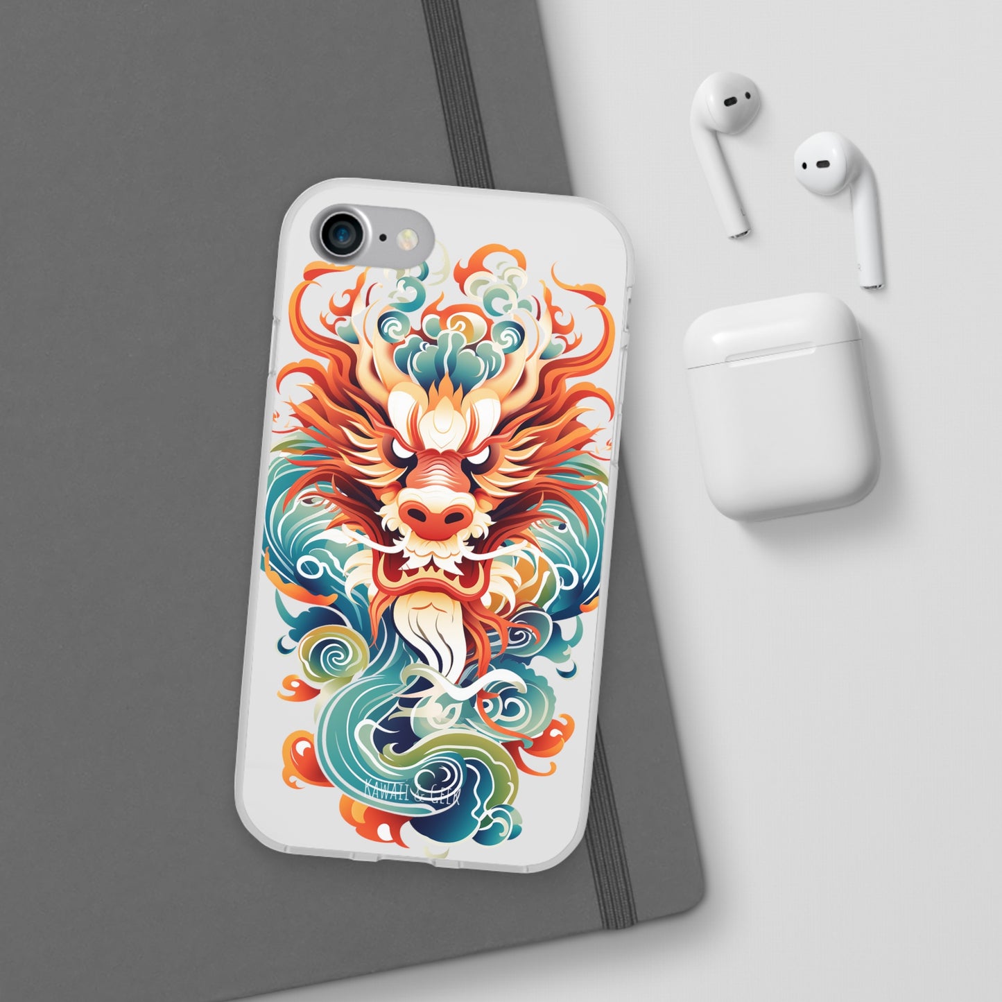 Chinese Ink Dragon Flexi Transparent Phone Case