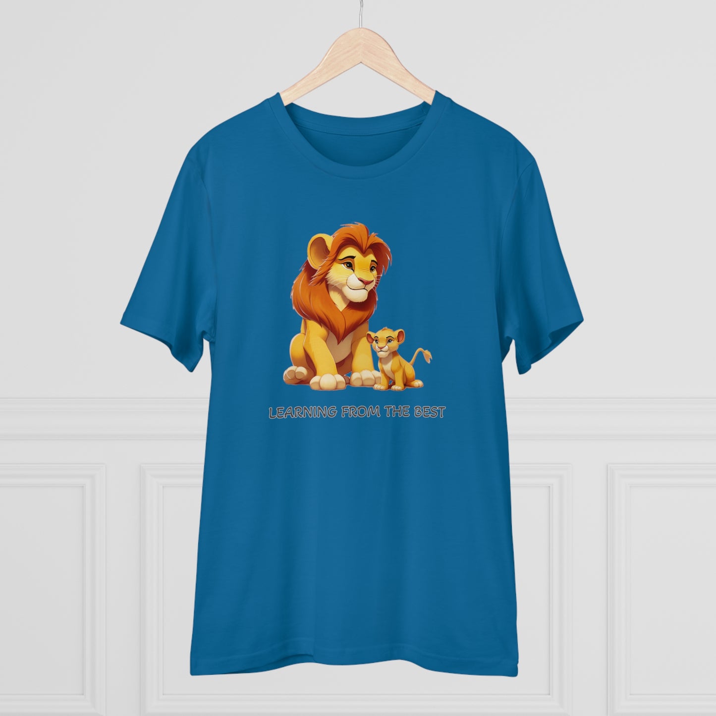 Learning from the Best - Father's Day T-Shirt - Celebrate the Bond with Mufasa and Simba in Eco-Friendly Style