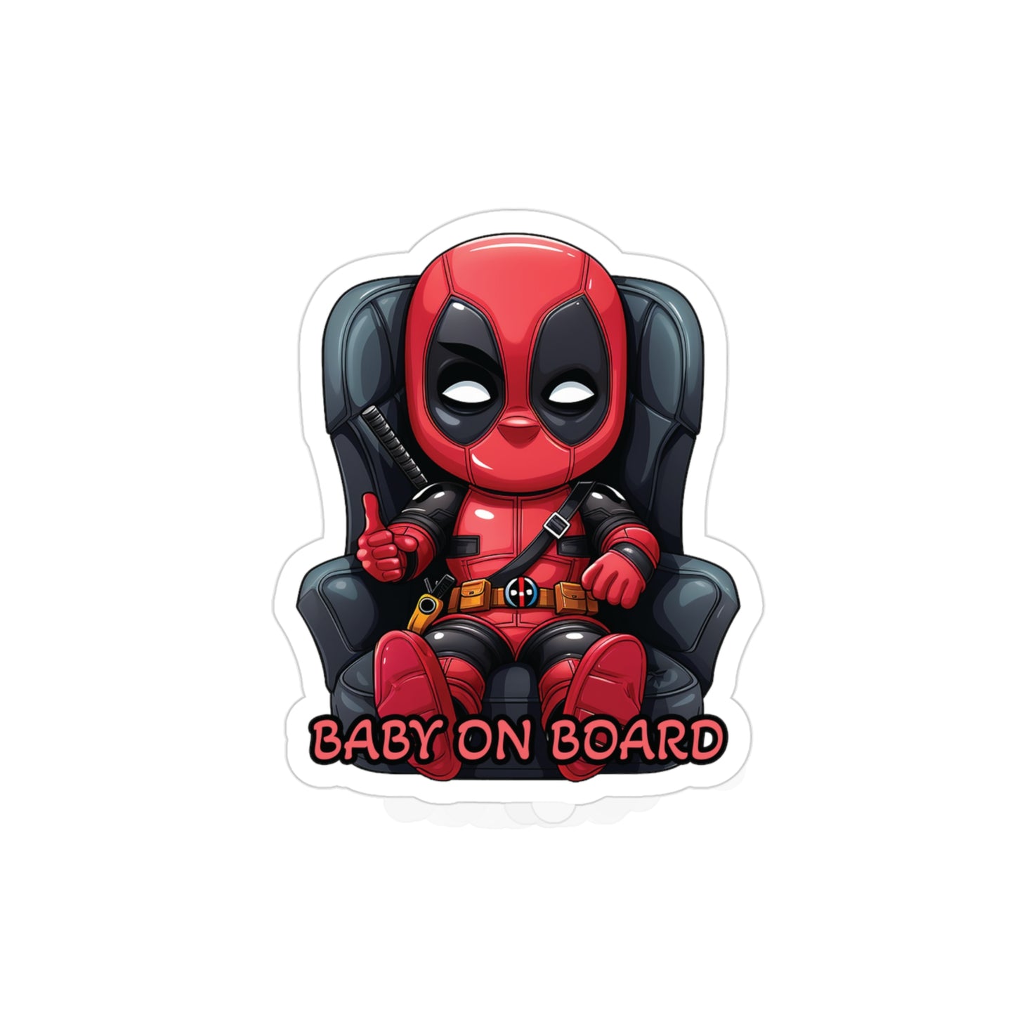 Baby on Board Car Sticker - Deadpool - Merc with a Cute Factor