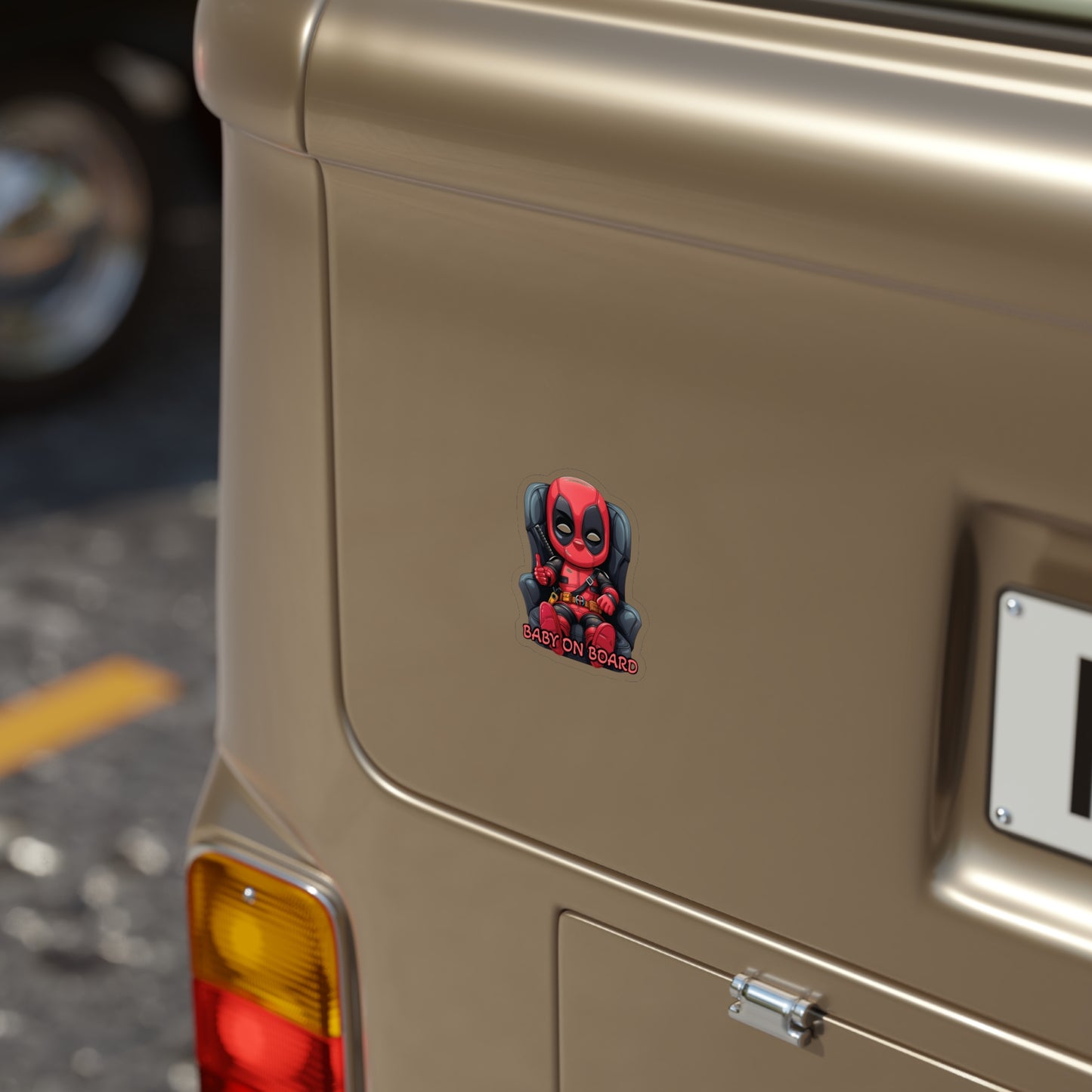 Baby on Board Car Sticker - Deadpool - Merc with a Cute Factor