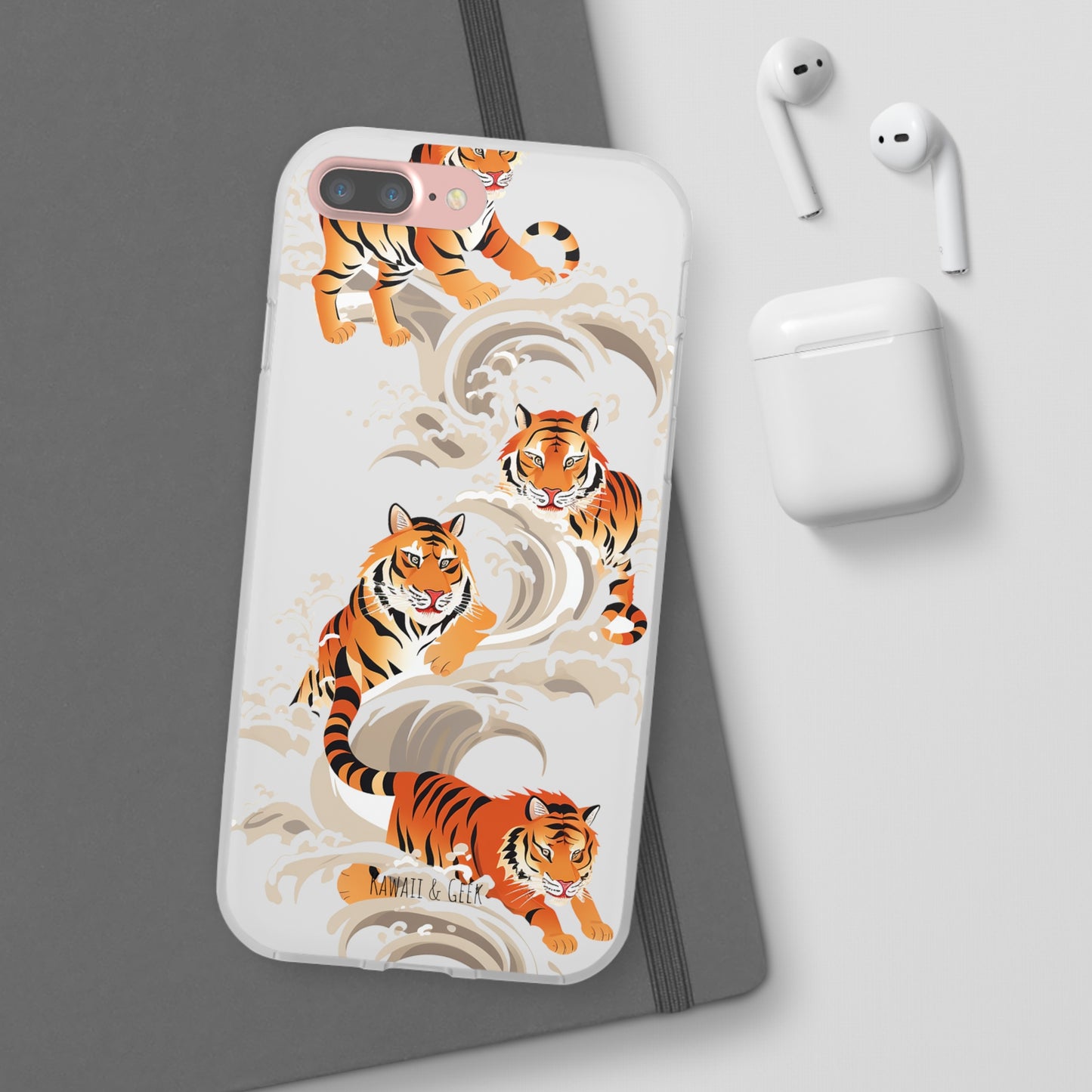 Elegant Chinese Ink Tiger Flexi Phone Case