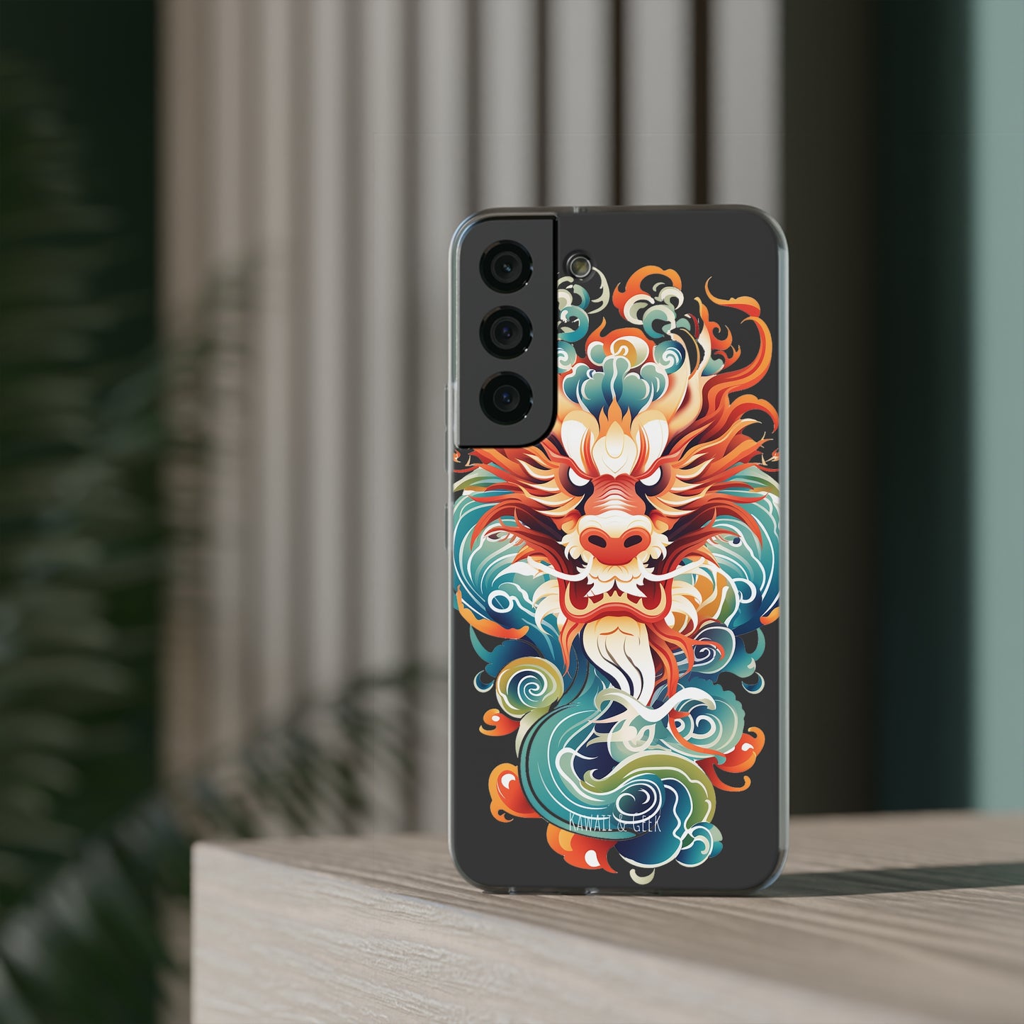 Chinese Ink Dragon Flexi Transparent Phone Case