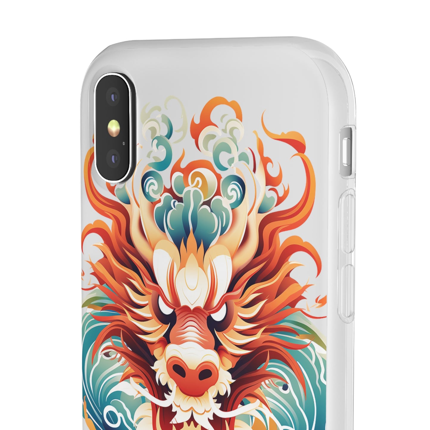 Chinese Ink Dragon Flexi Transparent Phone Case