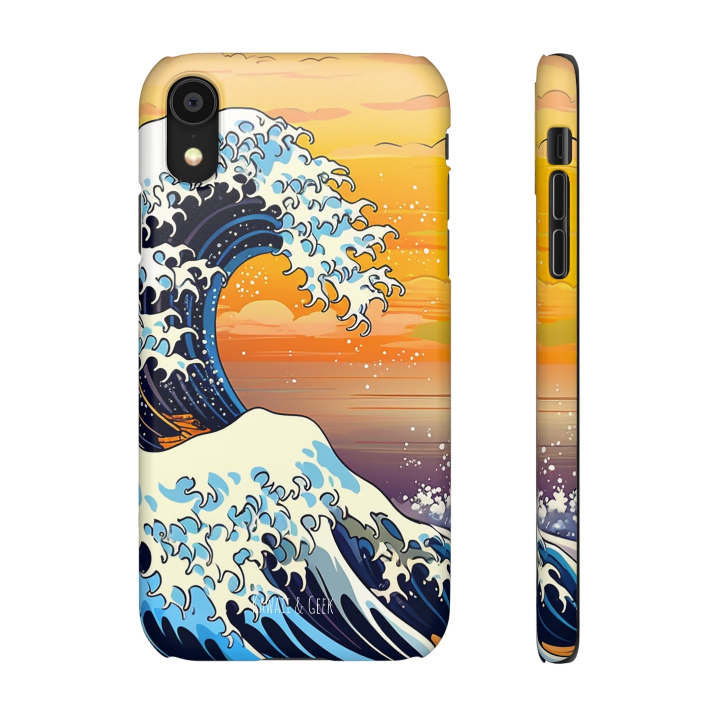 Sunset Big Wave Phone Case - Embrace the Majestic Hokusai Style in Your Hands