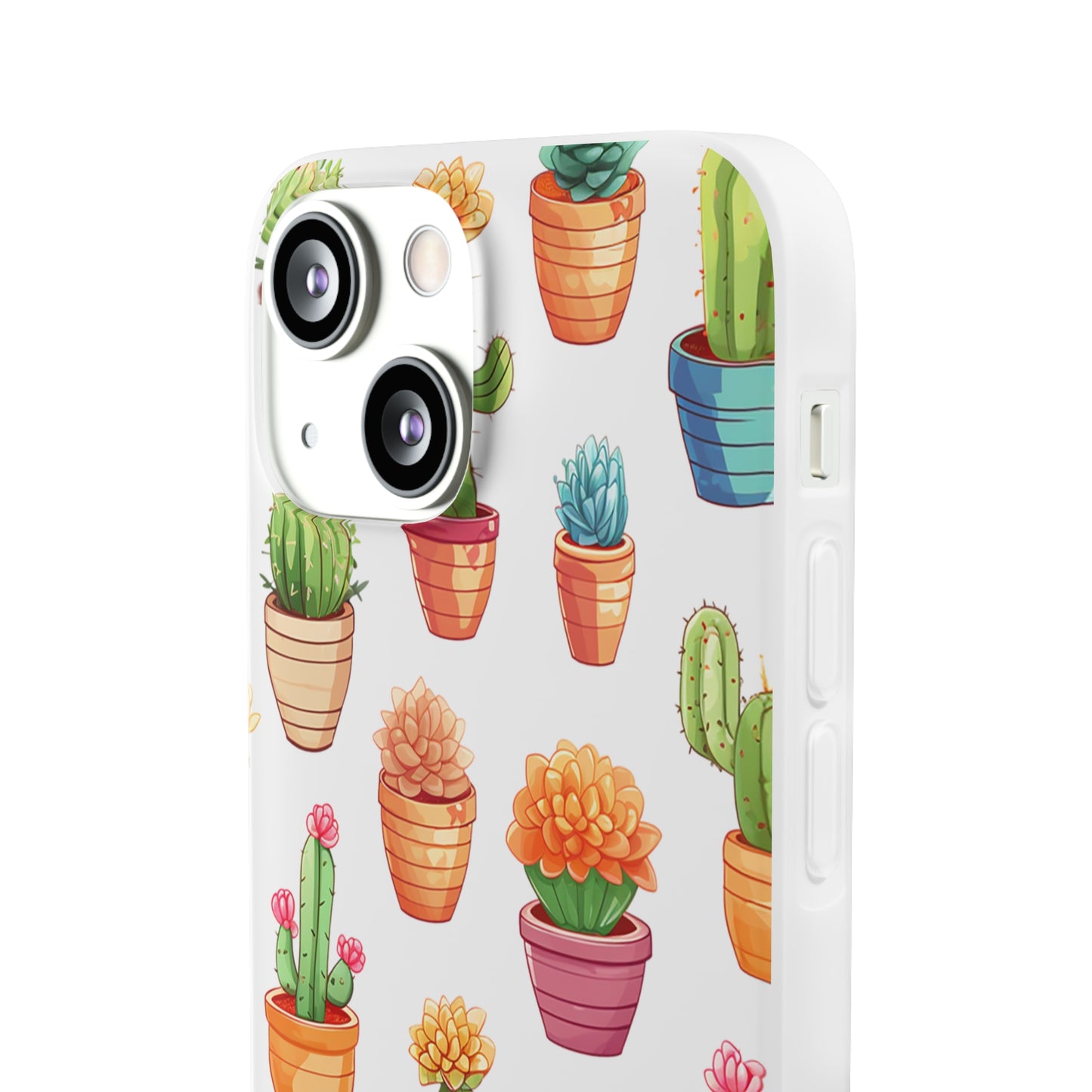 Charming Cactus Flexi and semi Transparent Phone Case