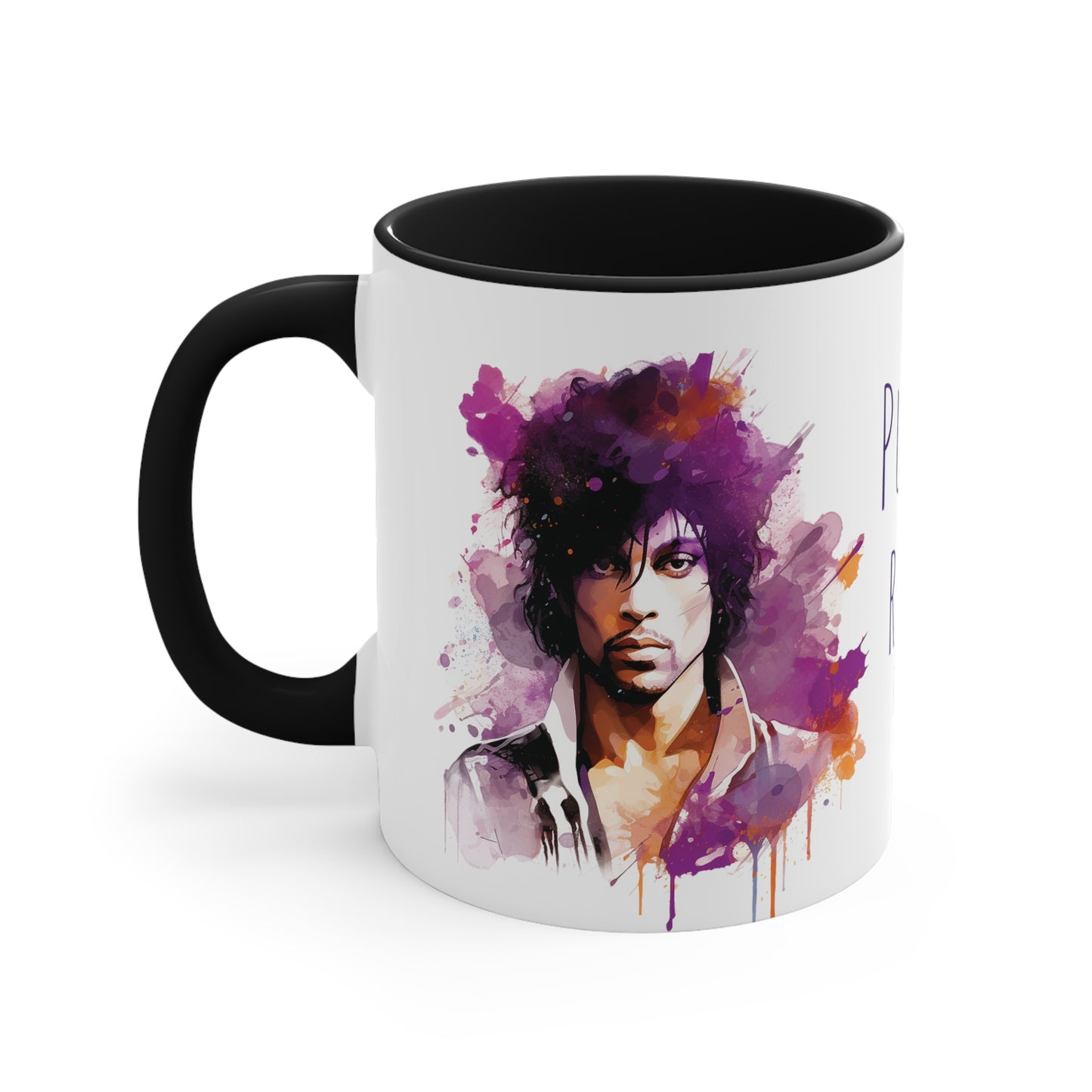 Prince Purple Rain Mug Watercolor Style - Musical Majesty in Every Sip