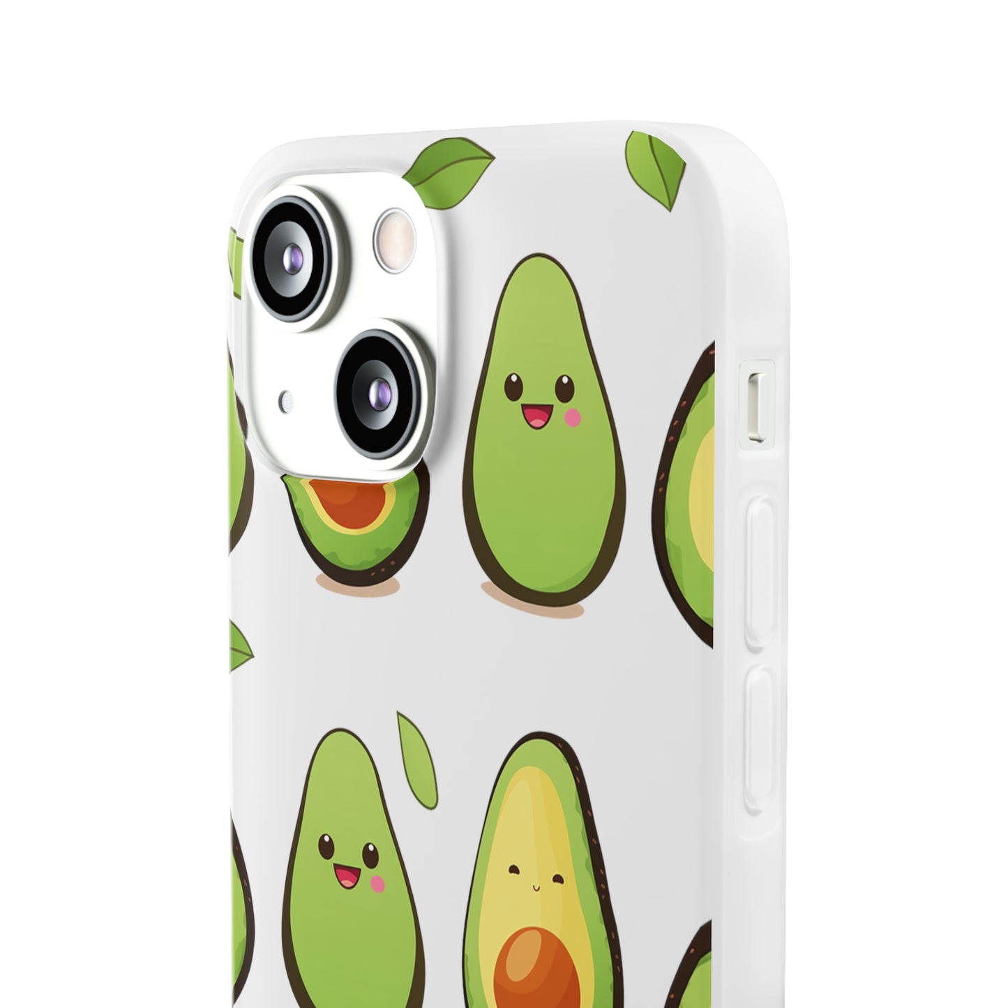 Cute Avocado Transparent Flexi Case: Perfect Blend of Style & Function