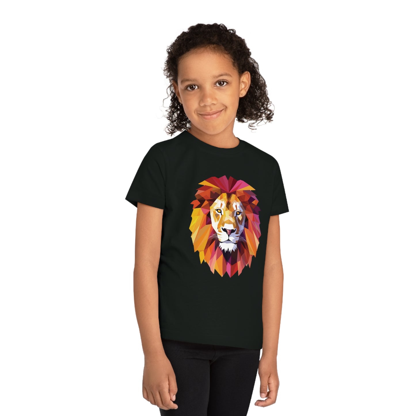 Lion Polygonal Kids T-Shirt - Embrace Majestic Roar