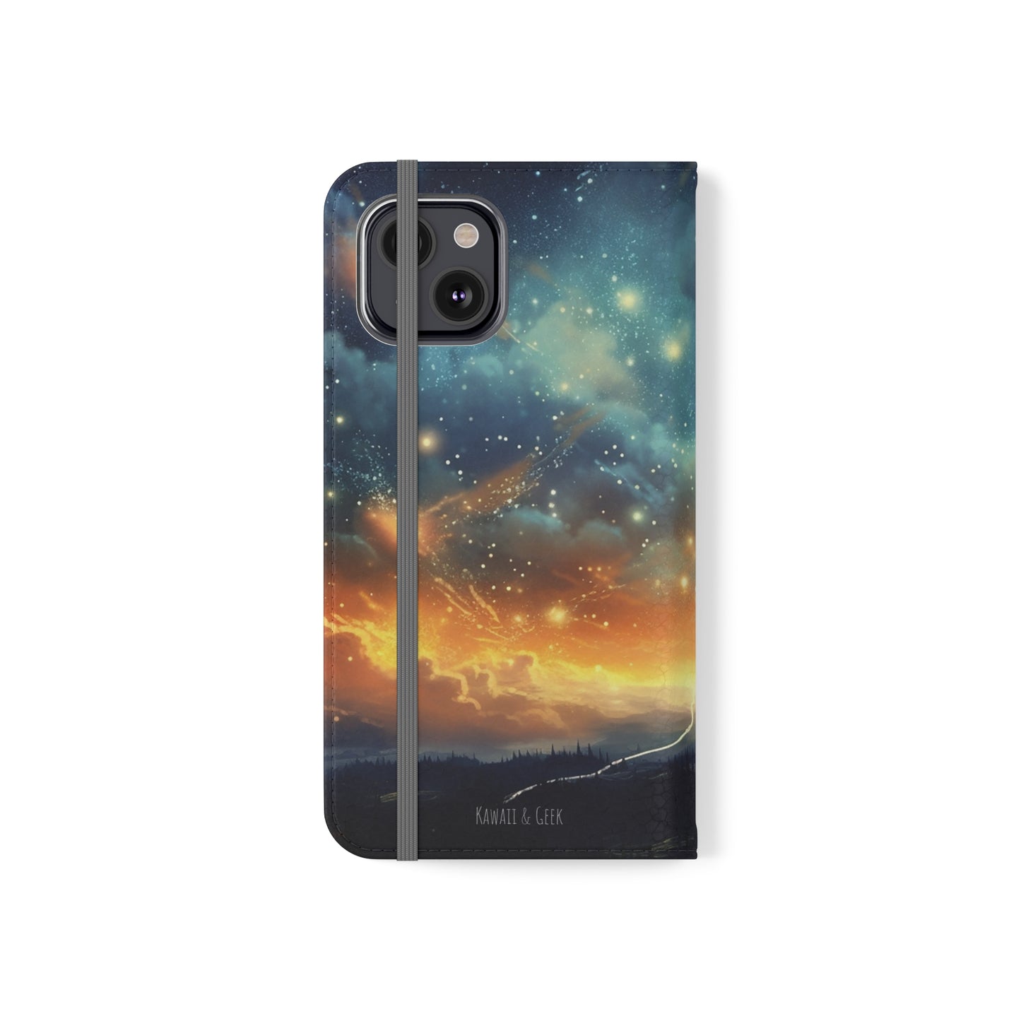 Wonderful Starry Night Flip Phone Case - Embrace the Beauty of the Night Sky