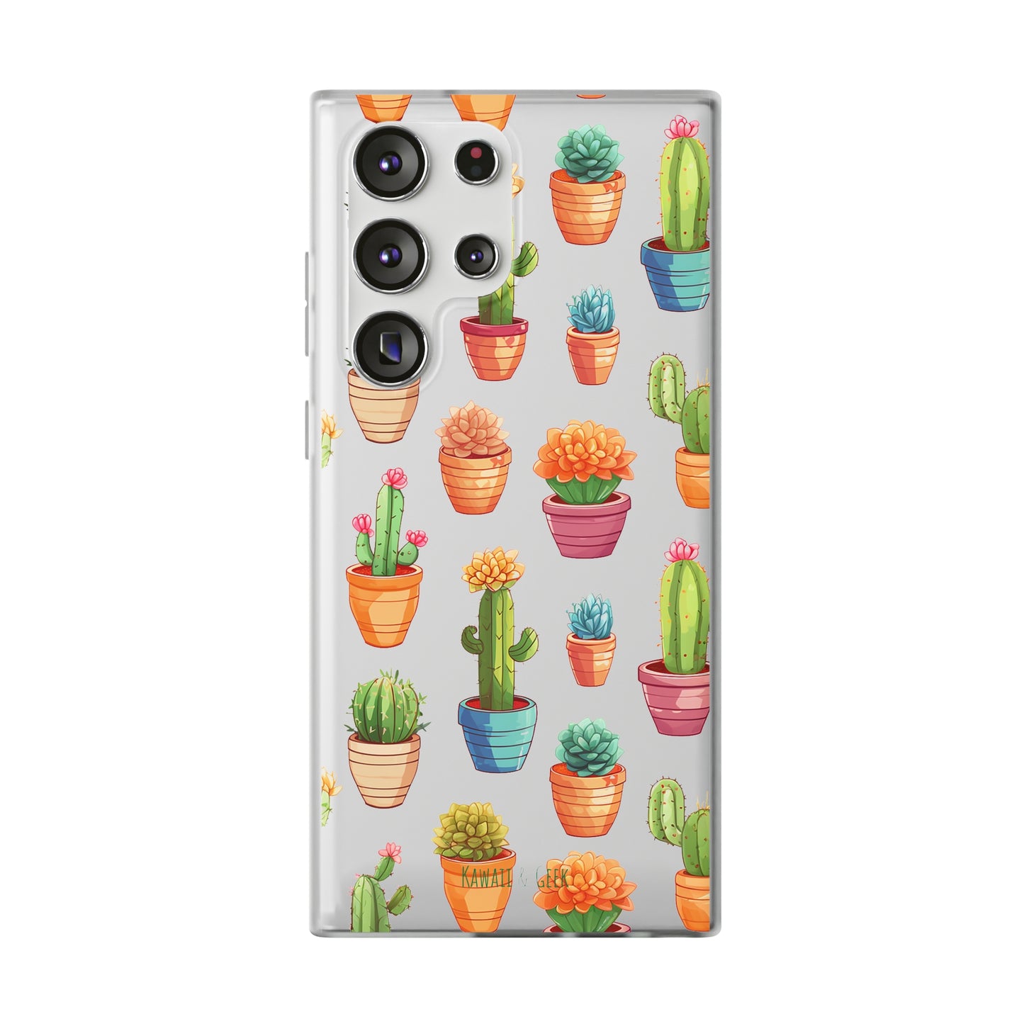 Charming Cactus Flexi and semi Transparent Phone Case