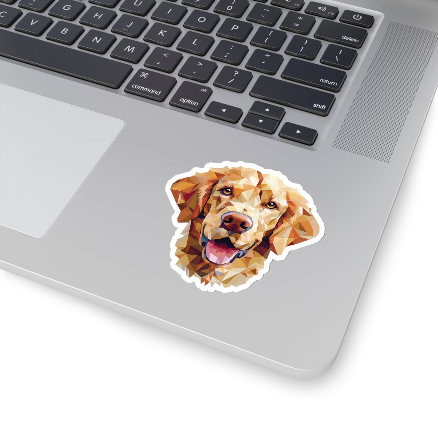 Golden Retriever Geometric Sticker - Embrace Canine Charm