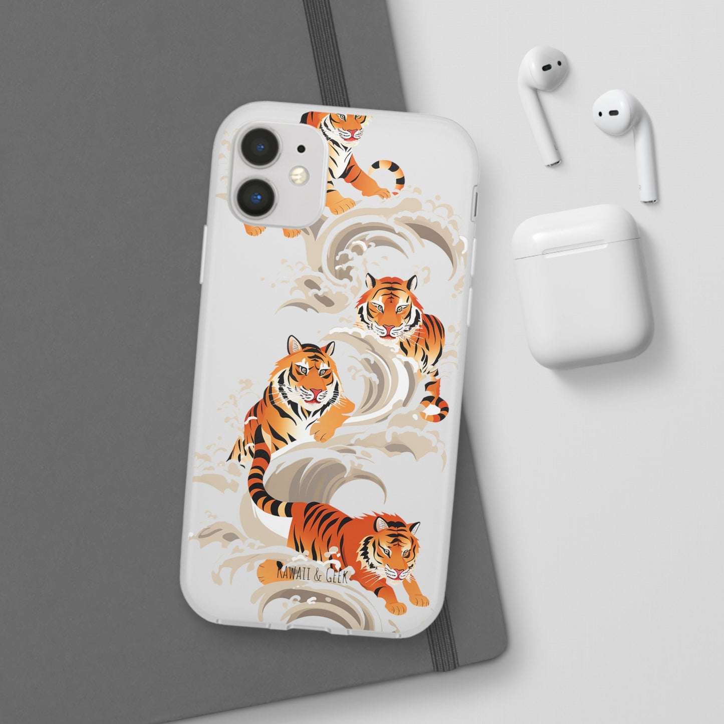 Elegant Chinese Ink Tiger Flexi Phone Case