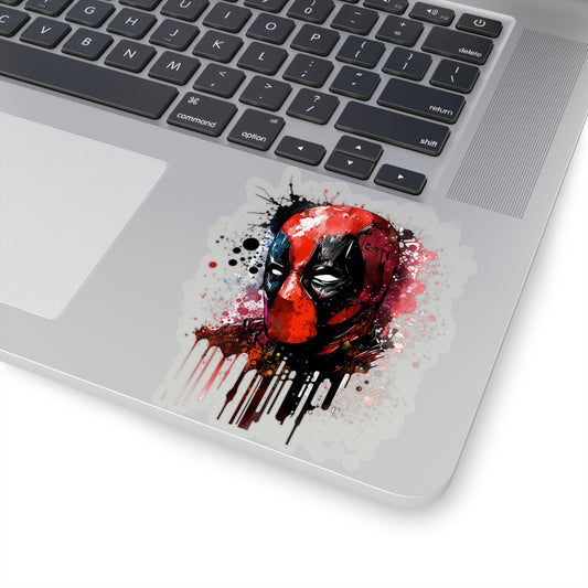 Watercolor Deadpool Sticker - Add Some Colorful and sarcastic Style to Your Tech