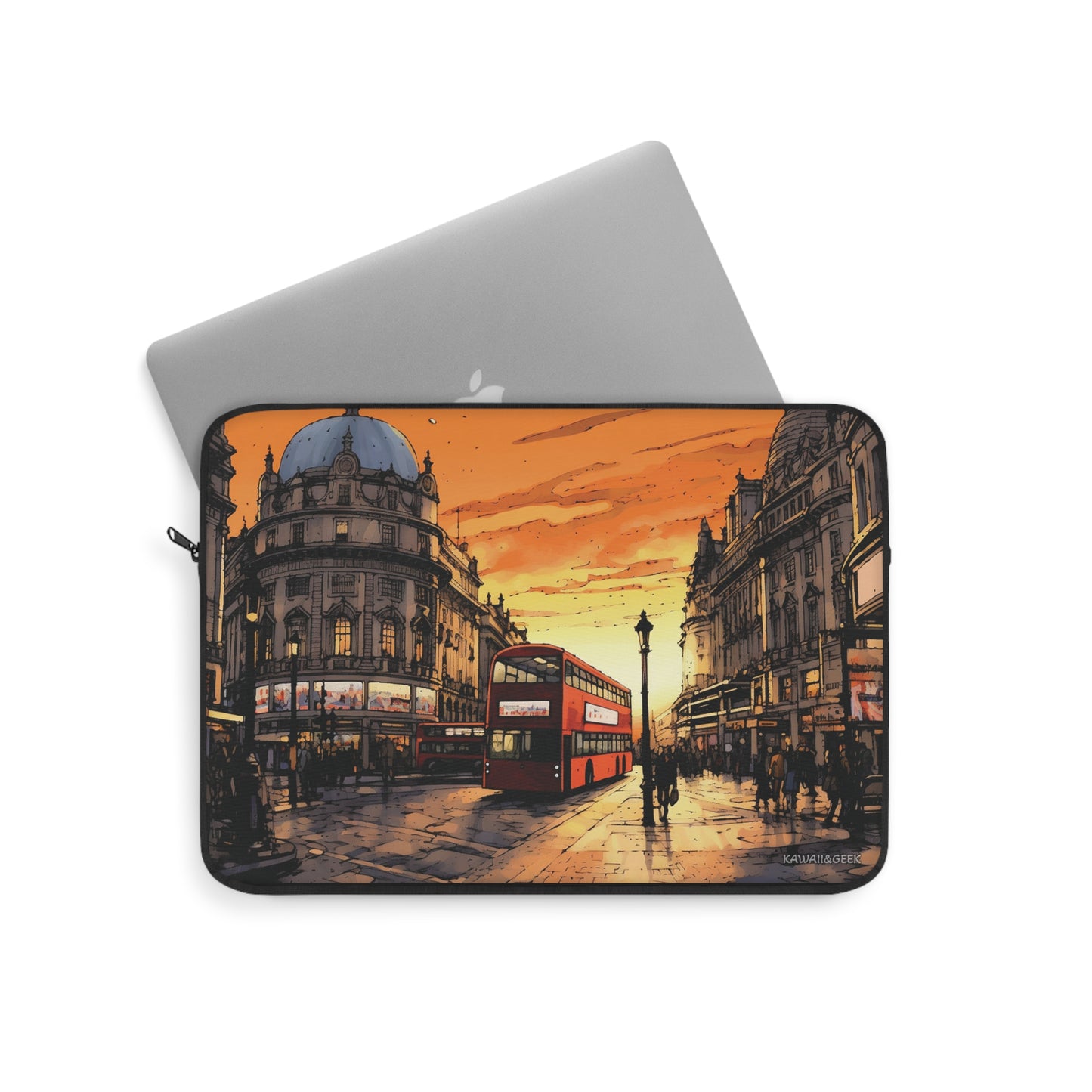 London Sunset Laptop Sleeve - Carry the Iconic Streets of London in Style