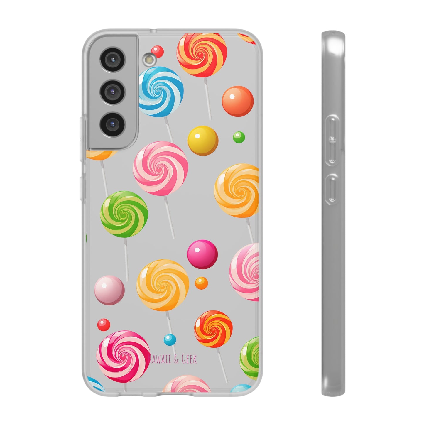 Vibrant Lollypop Array - Flexi Transparent Phone Case