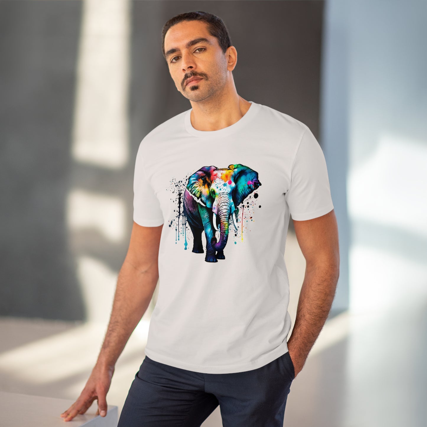 Majestic Elephant T-Shirt in Watercolor Style - Unisex Eco-Friendly T-Shirt - Embrace Nature with Style and Sustainability