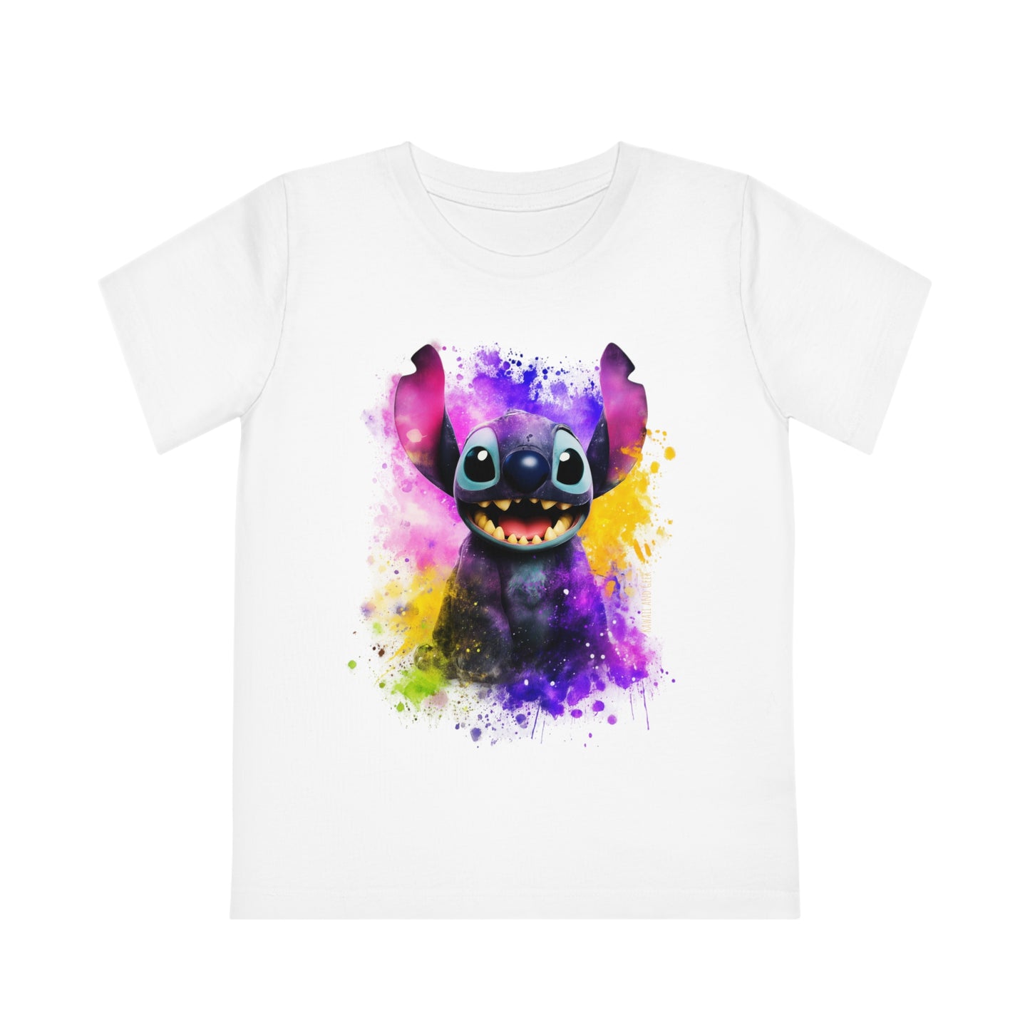 Watercolor Stitch Kids Eco-Friendly T-Shirt - Fun and Sustainable Fashion for Little Ones