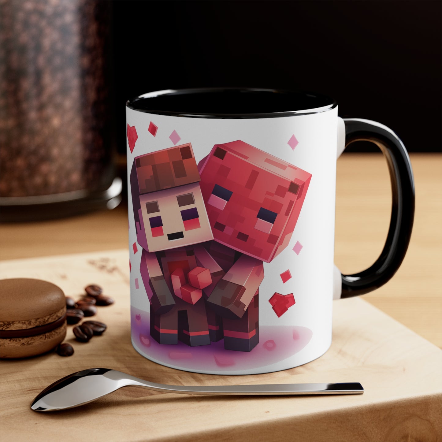 Minecraft Love & Coffee Mug - 11oz Bicolor Valentine's Special