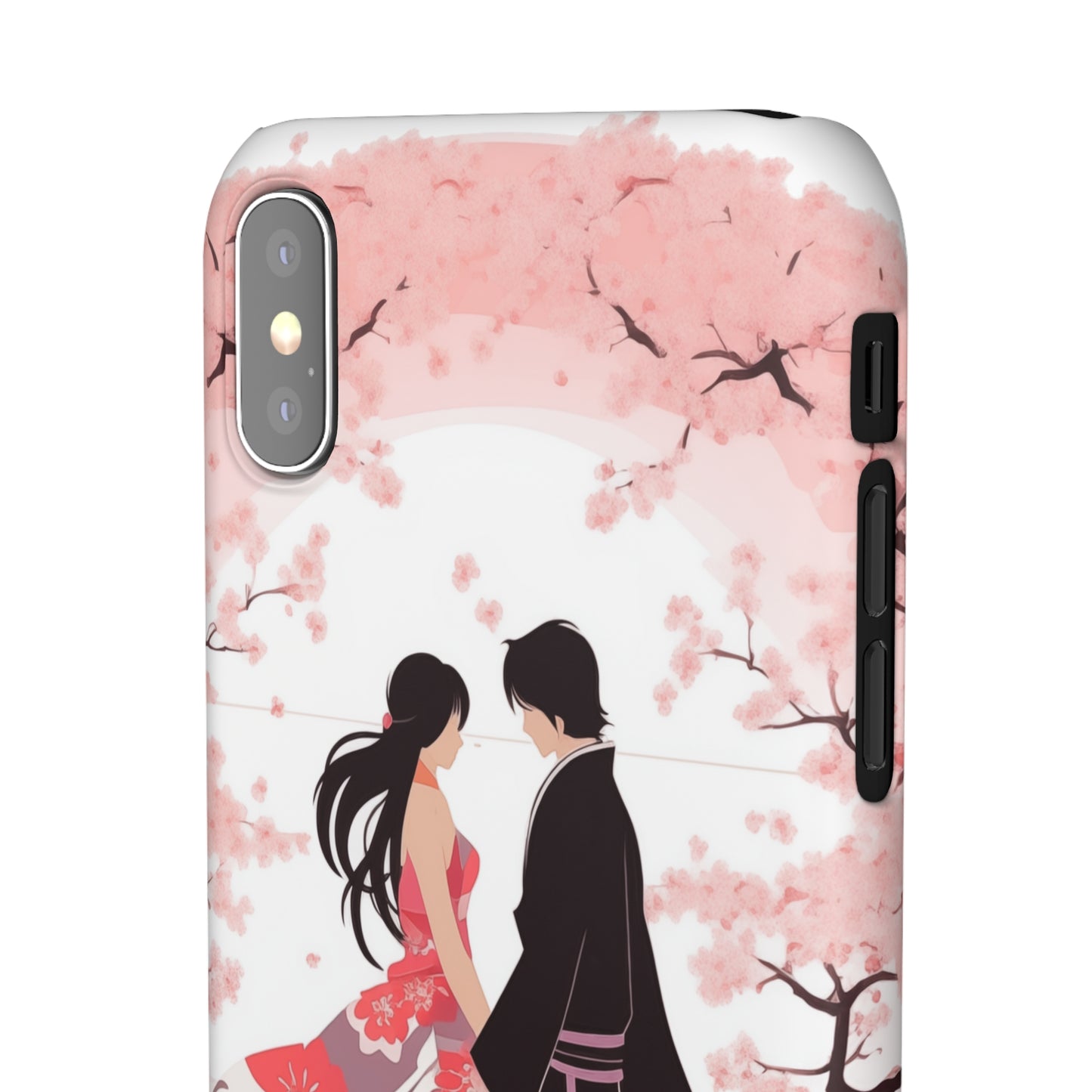 Japanese Blossom Love Premium Phone Case - Valentine's Cherry Tree Design