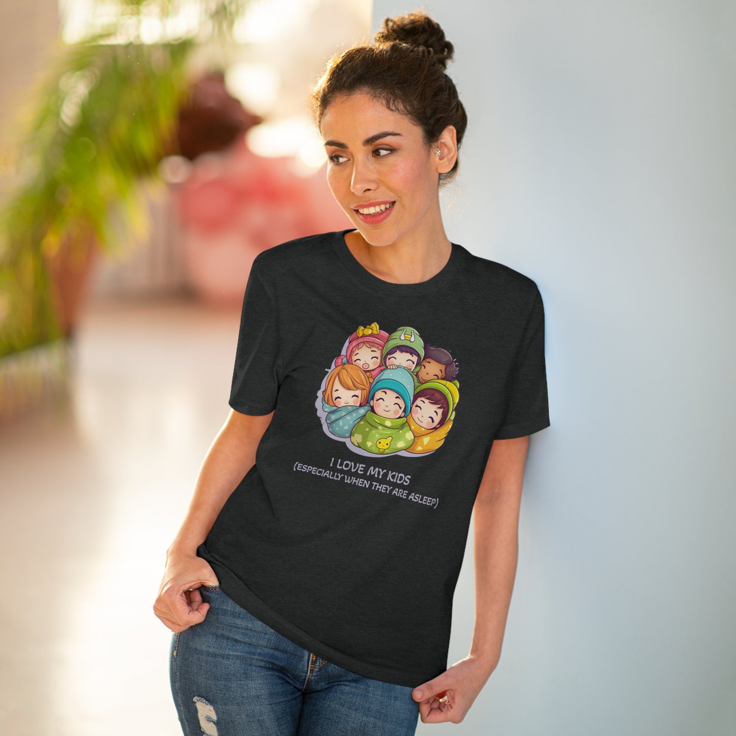 I Love My Kids, Especially When They Are Asleep - Unisex Eco-Friendly T-Shirt - Father's and Mother's Day special