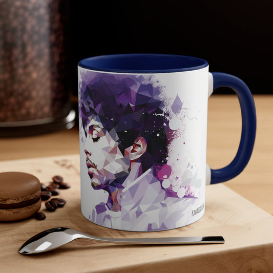 Prince Geometric Bicolor Mug - Celebrate the Iconic 'Purple Rain'